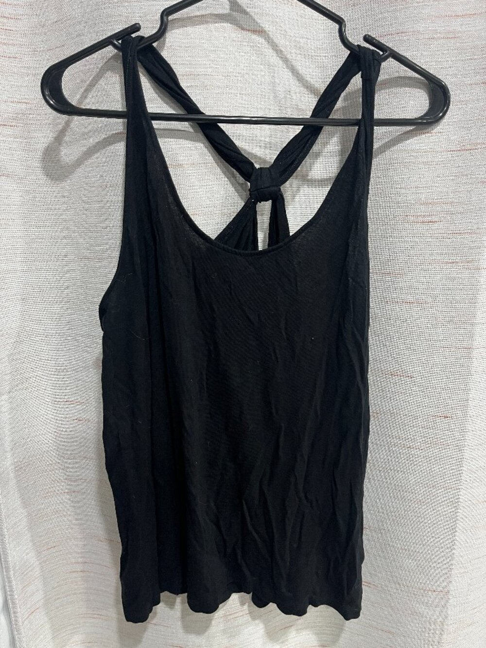 Women’s Large Black Tank Top Dress Shirt Joe Fresh (020)